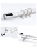 QYR40 1-1/8" Diameter Luxury White Grey Cuboid Finial Aluminum Alloy Single Double Curtain rod sets(Color: White)