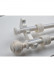 QYRY40 1-1/4"  Aluminum Alloy Thick White Blue Gold Curtain Rod Sets