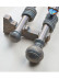 QYRY40 1-1/4"  Aluminum Alloy Thick White Blue Gold Curtain Rod Sets(Color: Blue)