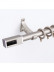 QYR40 1-1/8" Diameter Luxury White Grey Cuboid Finial Aluminum Alloy Single Double Curtain rod sets