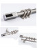 QYR40 1-1/8" Diameter Luxury White Grey Cuboid Finial Aluminum Alloy Single Double Curtain rod sets(Color: Grey)