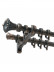 QYR4120 1-1/8" Antique Black White Green Tower Finial Aluminum Alloy Single Double Curtain Rod Sets