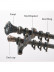 QYR4120 1-1/8" Antique Black White Green Tower Finial Aluminum Alloy Single Double Curtain Rod Sets