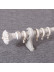 QYR4120 1-1/8" Antique Black White Green Tower Finial Aluminum Alloy Single Double Curtain Rod Sets(Color: Antique white)