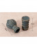 QYR4123 1-1/8" Antique Black White Green Bamboo Finial Aluminum Alloy Single Double Curtain Rod Sets