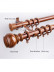 QYR44 1-1/4" Diameter Big Aluminum Alloy Wood Grain Single Double Curtain rod set