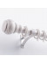 QYR44 1-1/4" Diameter Big Aluminum Alloy Wood Grain Single Double Curtain rod set(Color: White oak)