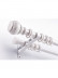 QYR44 1-1/4" Diameter Big Aluminum Alloy Wood Grain Single Double Curtain rod set