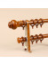 QYR46 1-1/8" Diameter On Sales Wood Grain Aluminum Alloy Single Double Curtain Rod Sets