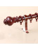 QYR46 1-1/8" Diameter On Sales Wood Grain Aluminum Alloy Single Double Curtain Rod Sets(Color: Red wood)