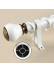 QYR47 1-1/8" Diameter On Sales Aluminum Alloy Single Double Curtain Rod Sets(Color: White)