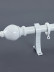 QYR48 1-1/8" Diameter Wood Grain Gourd Finial Aluminum Alloy Single Double Curtain Rod Sets