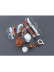 QYR48 1-1/8" Diameter Wood Grain Gourd Finial Aluminum Alloy Single Double Curtain Rod Sets