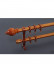 QYR48 1-1/8" Diameter Wood Grain Gourd Finial Aluminum Alloy Single Double Curtain Rod Sets