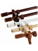 QYR52 1-1/8" Diameter Wood Grain Column Finial Aluminum Alloy Single Double Curtain Rod Sets