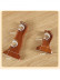 QYR52 1-1/8" Diameter Wood Grain Column Finial Aluminum Alloy Single Double Curtain Rod Sets
