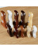 QYR52 1-1/8" Diameter Wood Grain Column Finial Aluminum Alloy Single Double Curtain Rod Sets
