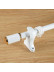 QYR52 1-1/8" Diameter Wood Grain Column Finial Aluminum Alloy Single Double Curtain Rod Sets(Color: White oak)