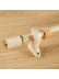 QYR52 1-1/8" Diameter Wood Grain Column Finial Aluminum Alloy Single Double Curtain Rod Sets(Color: Wood)