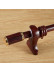 QYR52 1-1/8" Diameter Wood Grain Column Finial Aluminum Alloy Single Double Curtain Rod Sets(Color: Red wood)