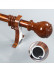QYR53 1-1/8" Diameter Wood Grain Super Thick Aluminum Alloy Single Double Curtain rod sets