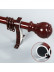 QYR53 1-1/8" Diameter Wood Grain Super Thick Aluminum Alloy Single Double Curtain rod sets