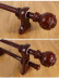 QYR54 1-1/8" Diameter Wood Grain Super Thick Aluminum Alloy Single Double Curtain rod sets
