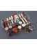 QYR56 1-1/4" Diameter Big Thick Wood Grain Single Double Curtain Rod Sets
