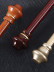 QYR56 1-1/4" Diameter Big Thick Wood Grain Single Double Curtain Rod Sets