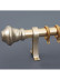 QYR56 1-1/4" Diameter Big Thick Wood Grain Single Double Curtain Rod Sets(Color: Gold)