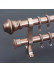 QYR56 1-1/4" Diameter Big Thick Wood Grain Single Double Curtain Rod Sets