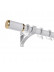 QYR57 1-1/8" Diameter Wood Grain Column Finial Aluminum Alloy Single Double Curtain Rod Sets(Color: White oak)