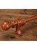 QYR58 1-1/8" Diameter Wood Aluminum Alloy Single Double Curtain rod sets(Color: Teak)
