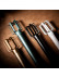 QYR59 1-1/8" Diameter Luxury Luxury Black Gold Spiral Finial Aluminum Alloy Single Double Curtain rod sets