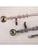 QYR64 1-1/8" Coree 28mm Diameter Steel Curtain Rod Set With Ball Finial