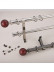 QYR66 1-1/8" Coree 28mm Diameter Steel Curtain Rod Set With Glaze Ball Finial