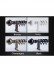 QYR67 1-1/8" Ivory Black Bronze Ball Finial Aluminum Alloy Single Double Curtain rod set