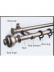 QYR67 1-1/8" Ivory Black Bronze Ball Finial Aluminum Alloy Single Double Curtain rod set