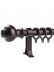 QYR67 1-1/8" Ivory Black Bronze Ball Finial Aluminum Alloy Single Double Curtain rod set(Color: Bronze)