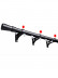 QYR72 White Black Aluminum Alloy Curtain Rod Set With Rollers and Rings