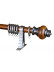 QYR77 1-1/8" Diameter Royal  Aluminum Alloy Wood Grain Single Double Curtain rod set(Color: Teak)