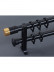 QYR78 1-1/8" Diameter Luxury White Black Gold Column Finial Aluminum Alloy Single Double Curtain rod set