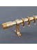 QYR78 1-1/8" Diameter Luxury White Black Gold Column Finial Aluminum Alloy Single Double Curtain rod set(Color: Gold)