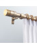 QYR78 1-1/8" Diameter Luxury White Black Gold Column Finial Aluminum Alloy Single Double Curtain rod set