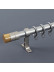 QYR78 1-1/8" Diameter Luxury White Black Gold Column Finial Aluminum Alloy Single Double Curtain rod set(Color: Grey)