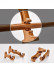 QYR79 1-1/8" Diameter  Aluminum Alloy Wood Grain Single Double Curtain rod sets