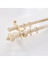 QYR79 1-1/8" Diameter  Aluminum Alloy Wood Grain Single Double Curtain rod sets