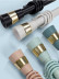 QYR80 1-1/8" Diameter Luxury Pink Blue Green Column Finial Aluminum Alloy Single Double Curtain rod sets