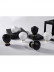 QYR83 1-1/8" White Black Aluminum Alloy Thick Single Double Curtain rod sets