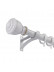 QYR83 1-1/8" White Black Aluminum Alloy Thick Single Double Curtain rod sets(Color: White)